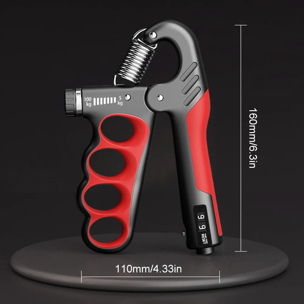 Hand Grip Strengthener 5-100Kg Adjustable Resistance With Counter