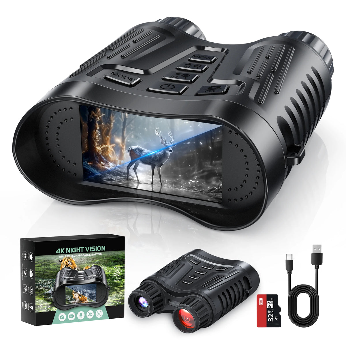 Letcmoi Night Vision 4K UHD Infrared Binocular With 8X Zoom