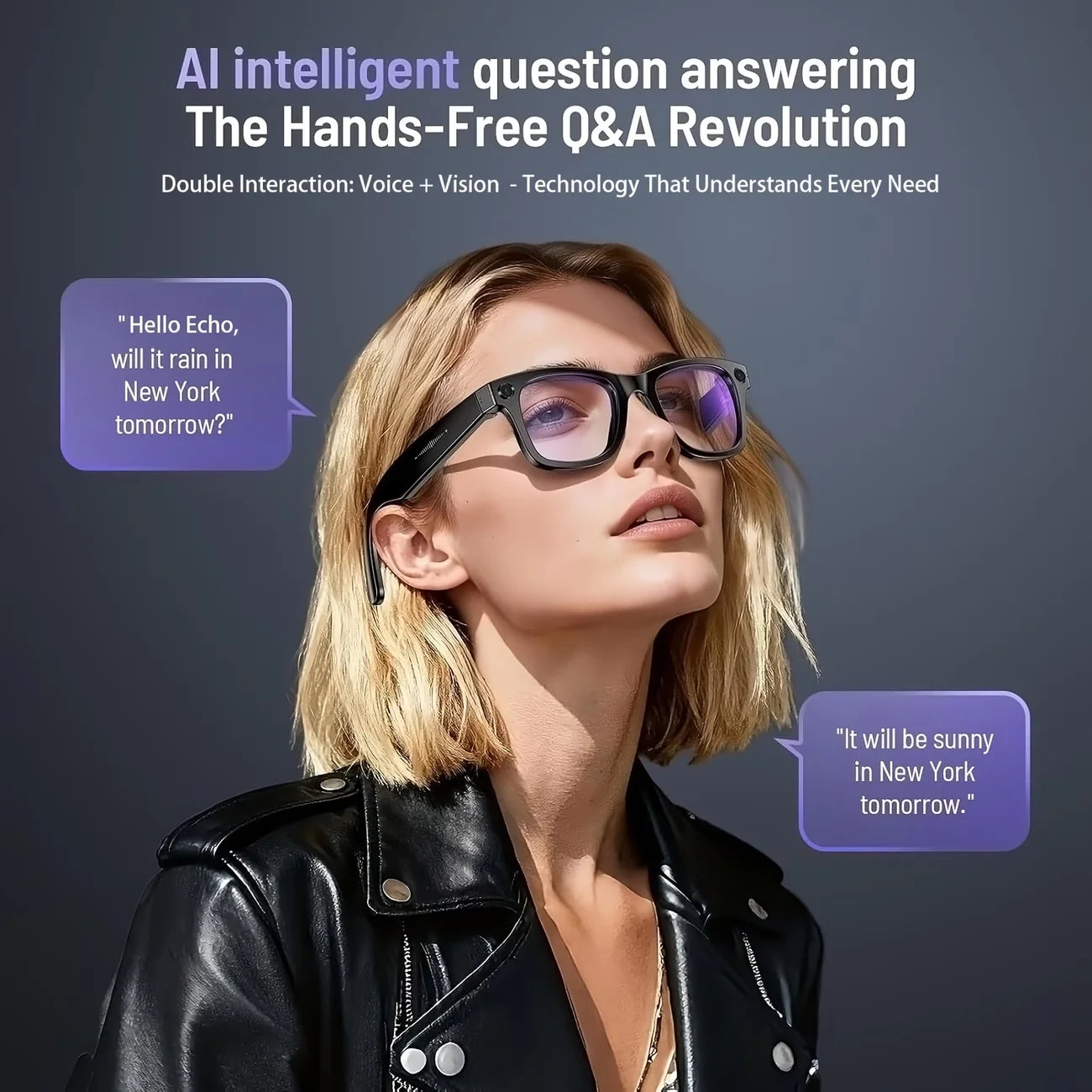 Giinova AI Smart Video Glasses With 8MP Camera And 4K Video