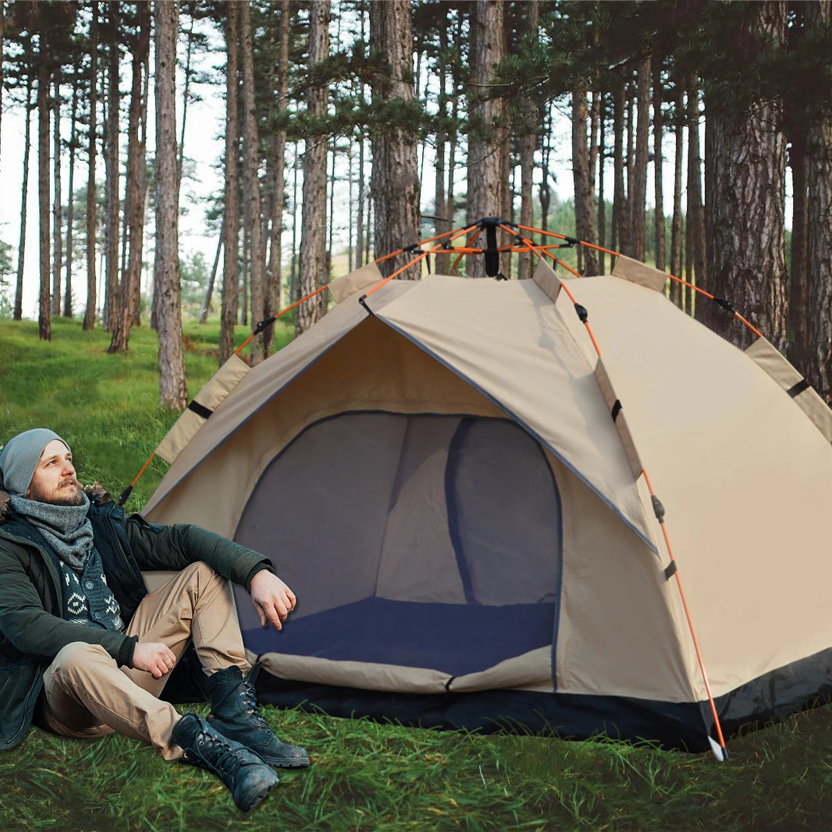 Pakicetus Outdoor Automatic Quick Opening Tent Rainproof Sunproof Shelter