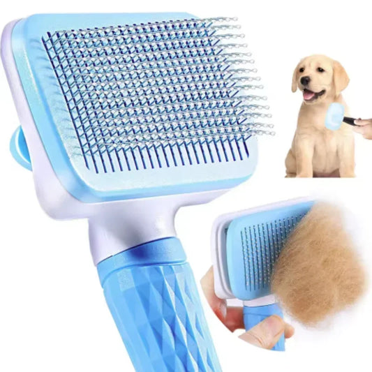 Self Cleaning Shedding Brush for Long Haired Dogs and Cats