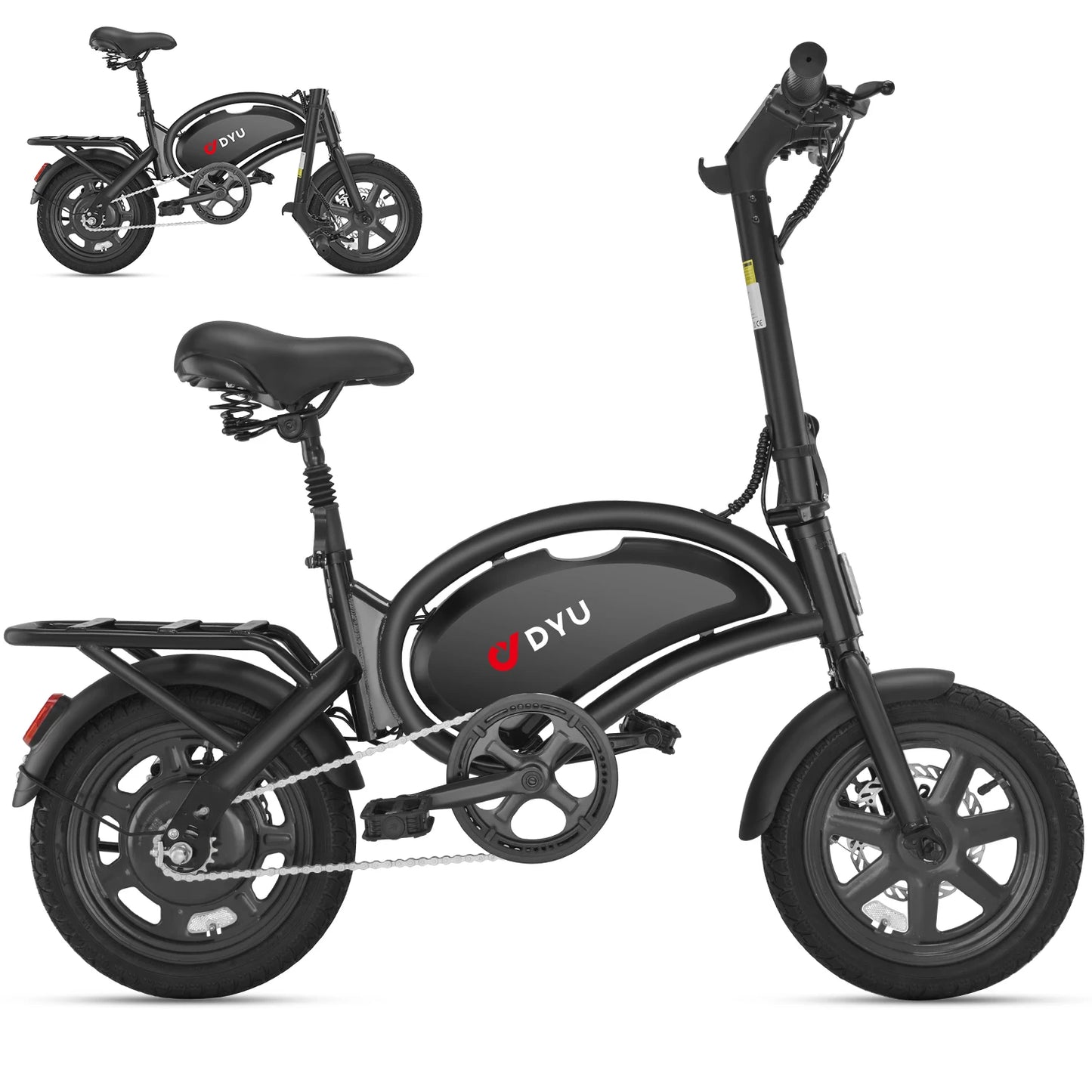 DYU D3F Electric Bicycle With 500W Motor And 36V 7.8Ah Battery