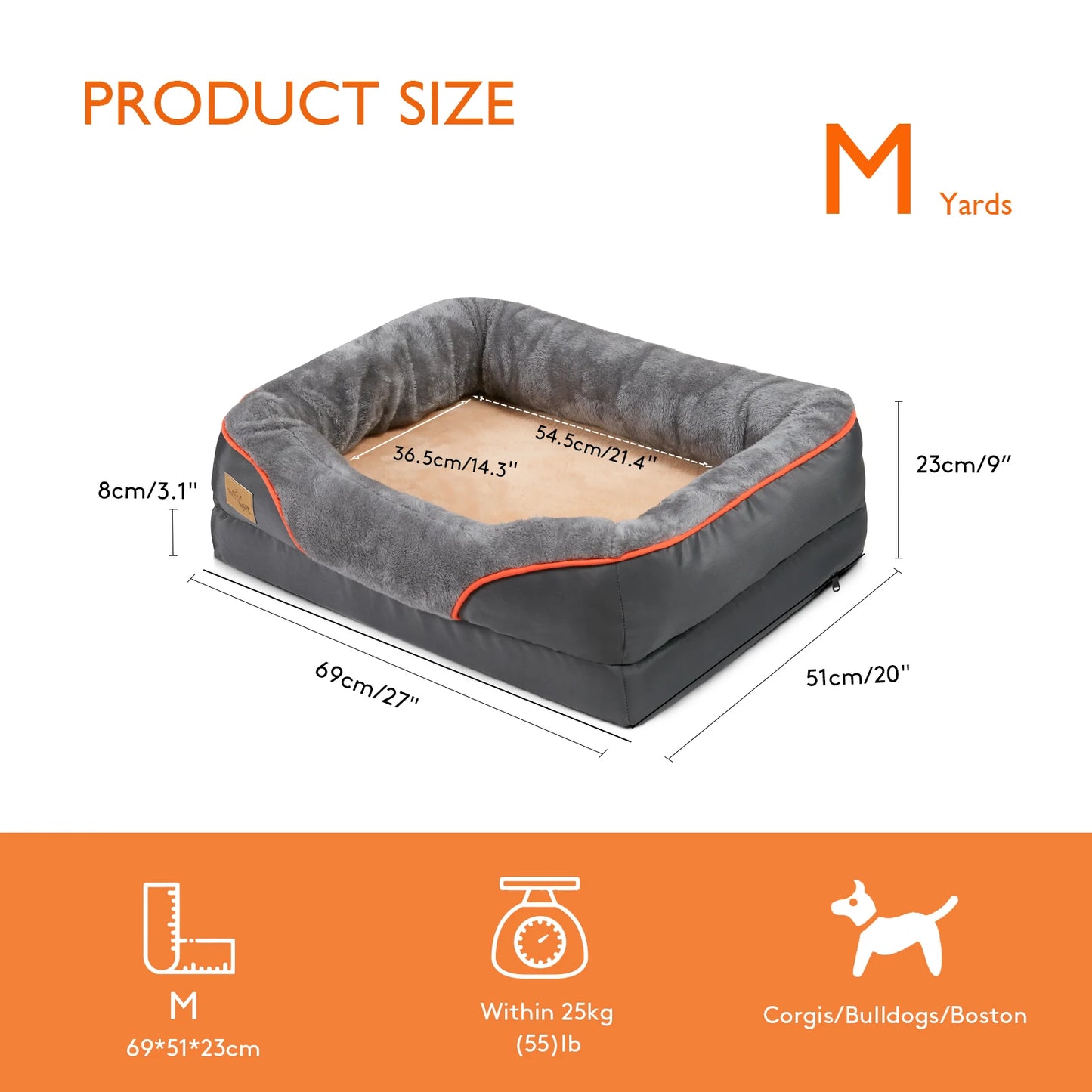 Bingopaw Jumbo Orthopedic Memory Foam Dog Bed With Waterproof Mattress