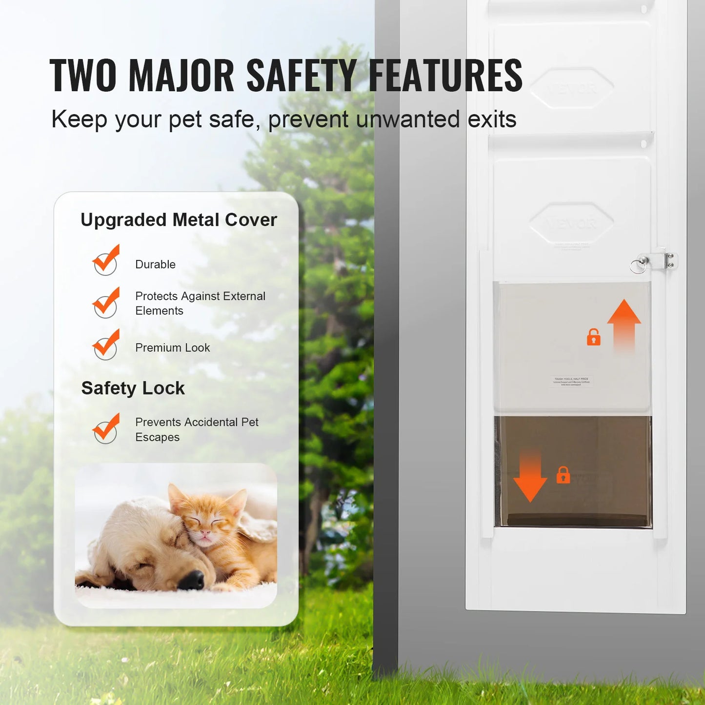 Dog Door for Sliding Glass Door With Adjustable Height