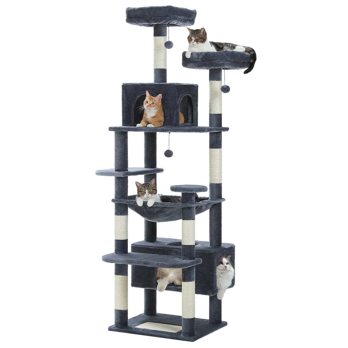 PAWZ Road Cat Tree With Scratching Posts Hammock And Condos