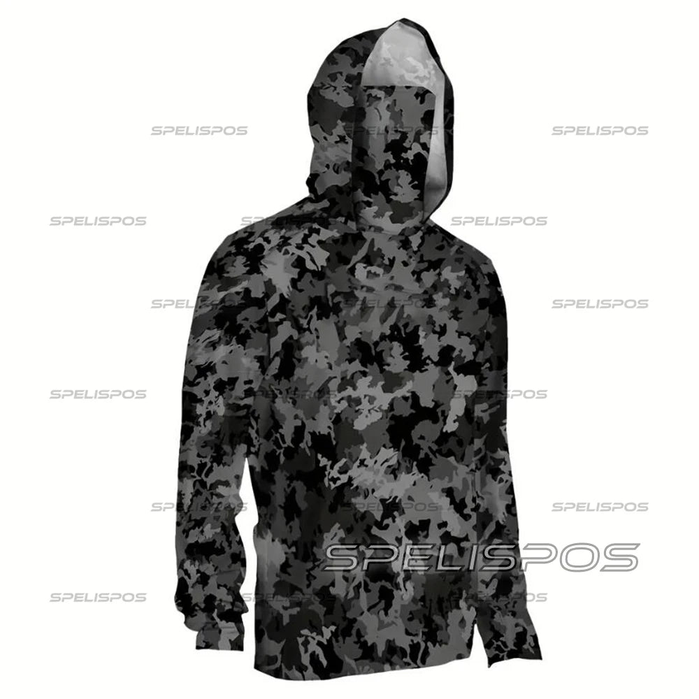 Men Fishing Hoodie Long Sleeve Sun Protection Shirt