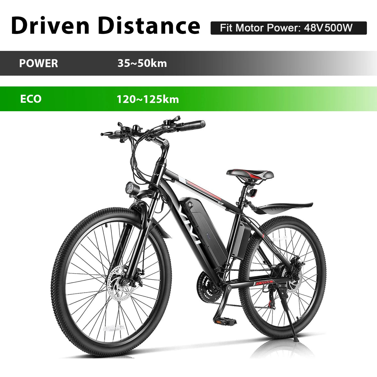 EQIKEPOWER 48V Lithium Ebike Battery Replacement for Vivi F26F H8