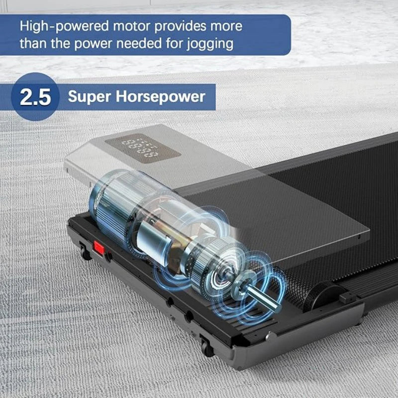 Superun 2.5HP Bluetooth Home Treadmill 2In1 Walking Running