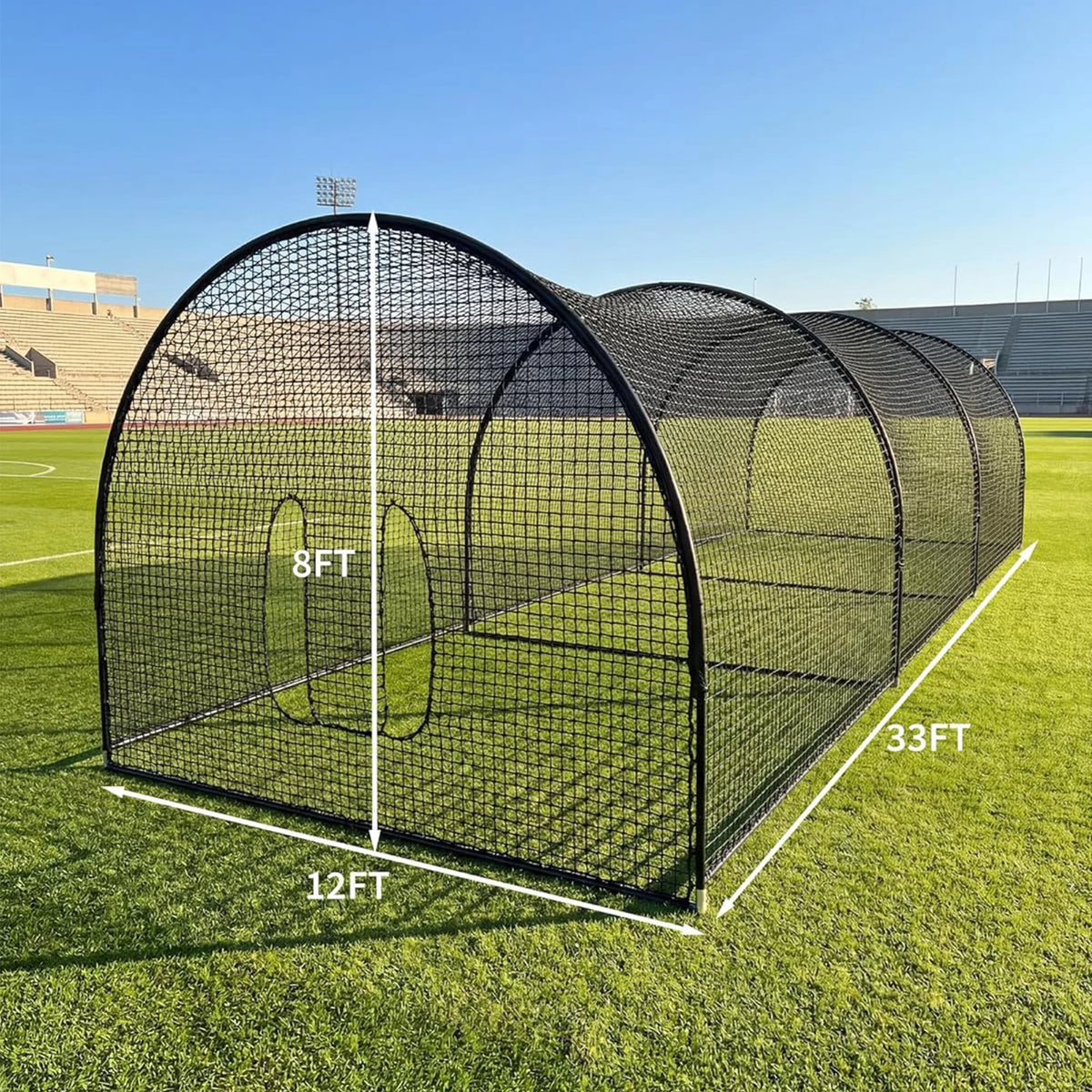 HiMISS Baseball Batting Cage With Frame And Net For Training