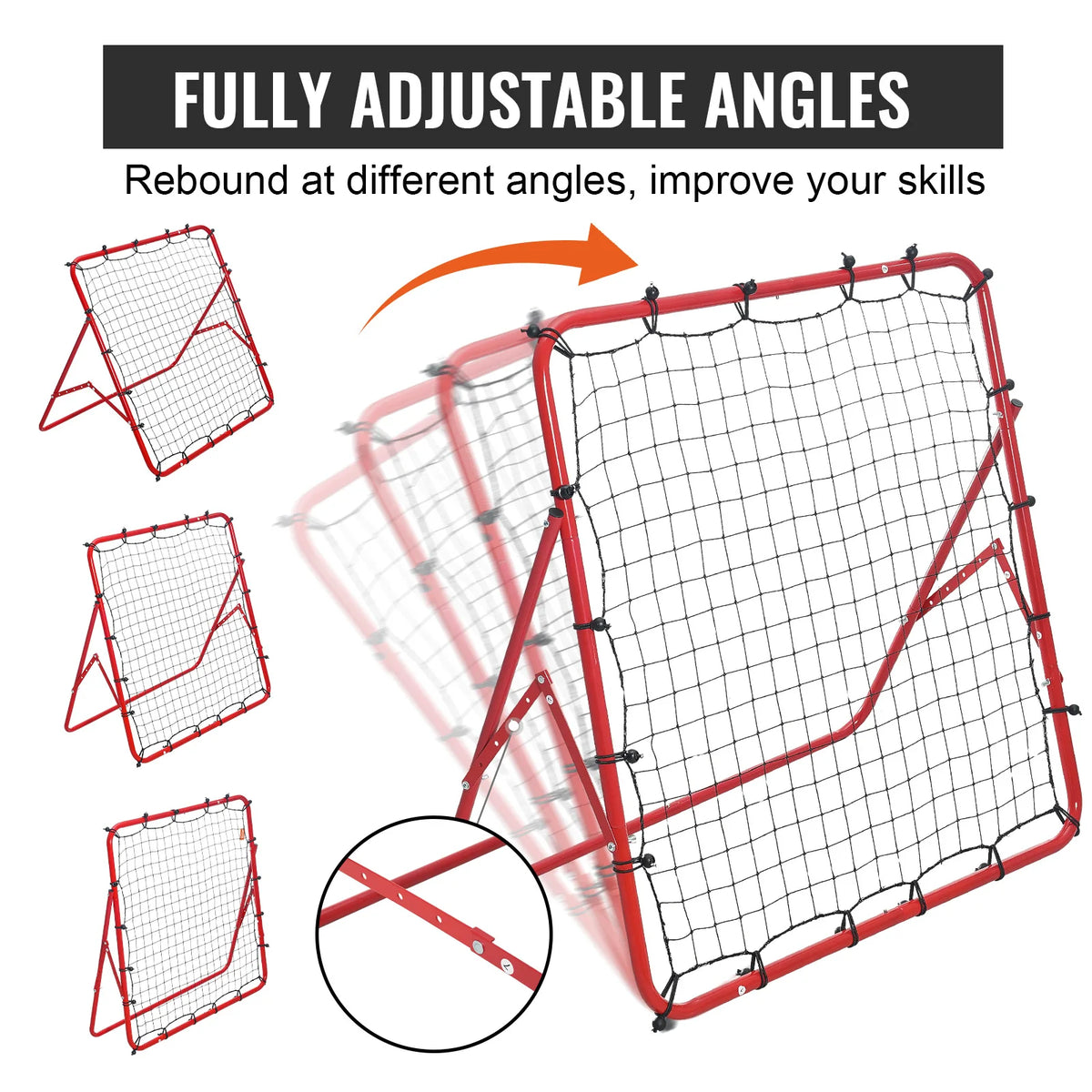 VEVOR Soccer Rebounder Net for Football Training with Adjustable Angles