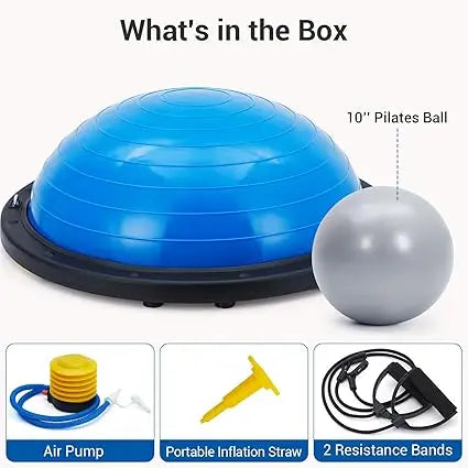 Half Exercise Ball Balance Trainer With Non-Slip Base