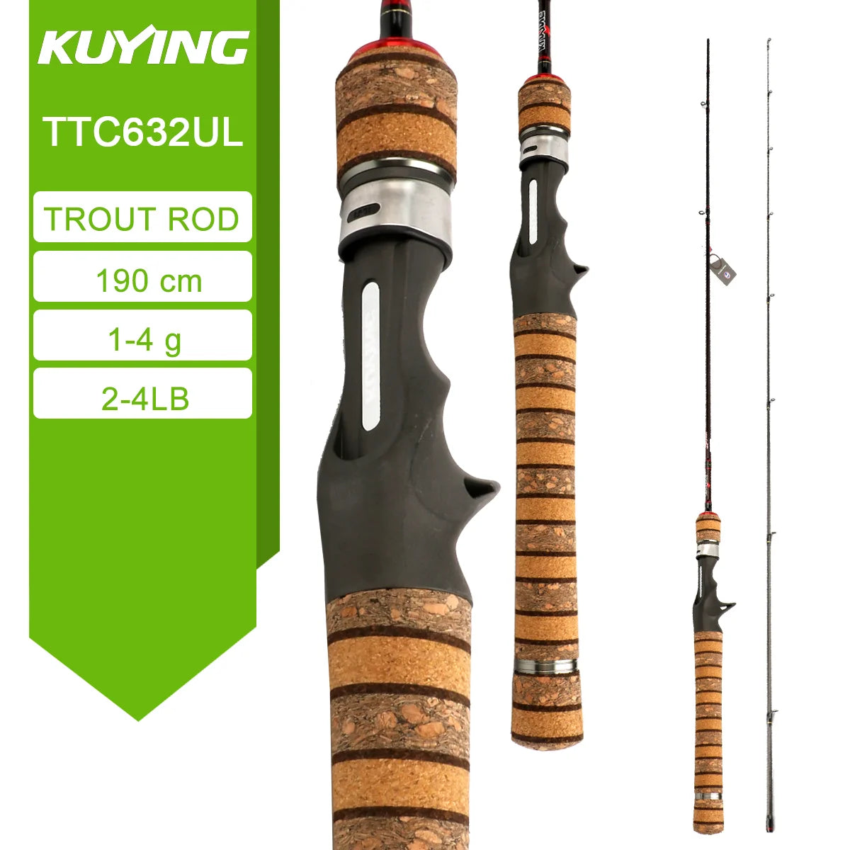 KUYING TETON Spinning Casting Rod With Fuji Guides