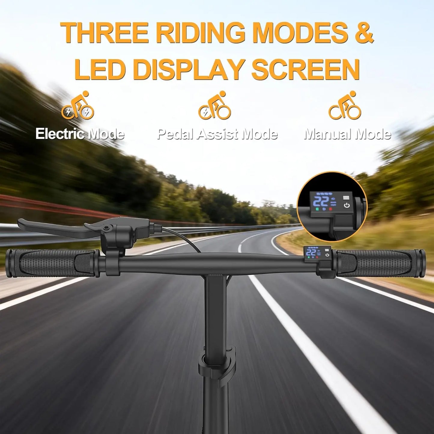 Ladped Foldable Electric Bike 500W 48V Battery Two Seats