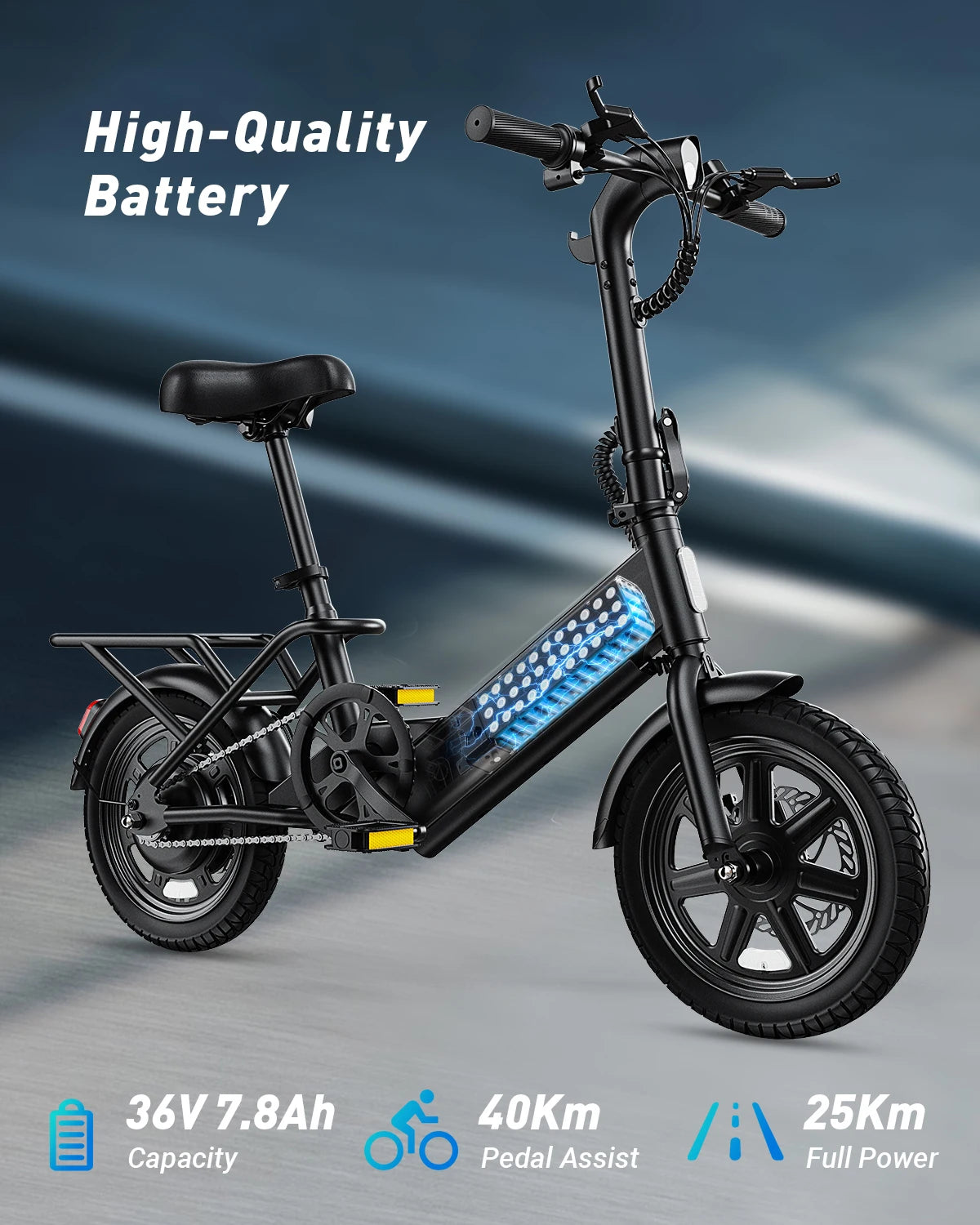 Dyu C3 Folding Electric Bike With 500W Motor Commuter UL2849