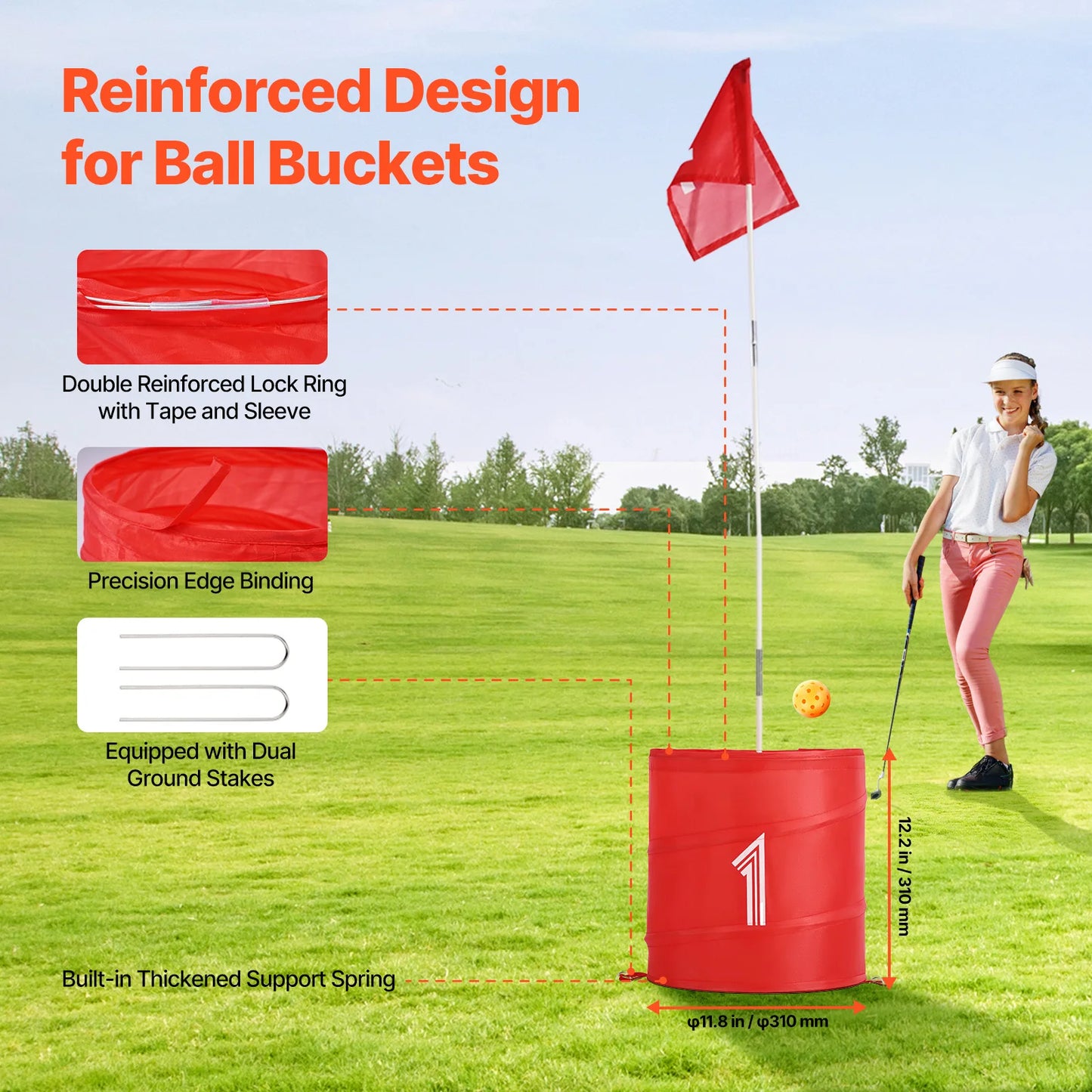 SucceBuy Backyard Golf Bucket Game For Family Outdoor Fun