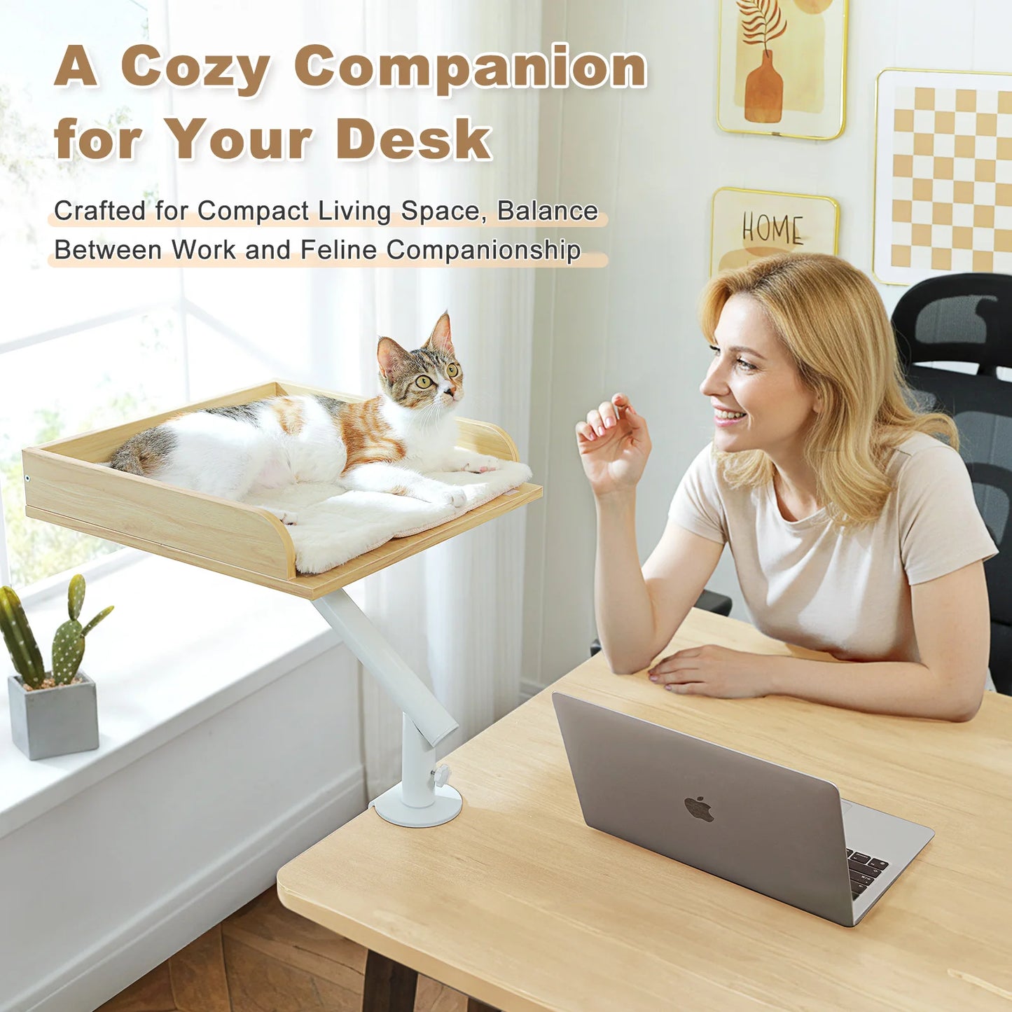 PAWZ Road Cat Desk Bed 360 Degree Rotatable Stand Hammock for Tables