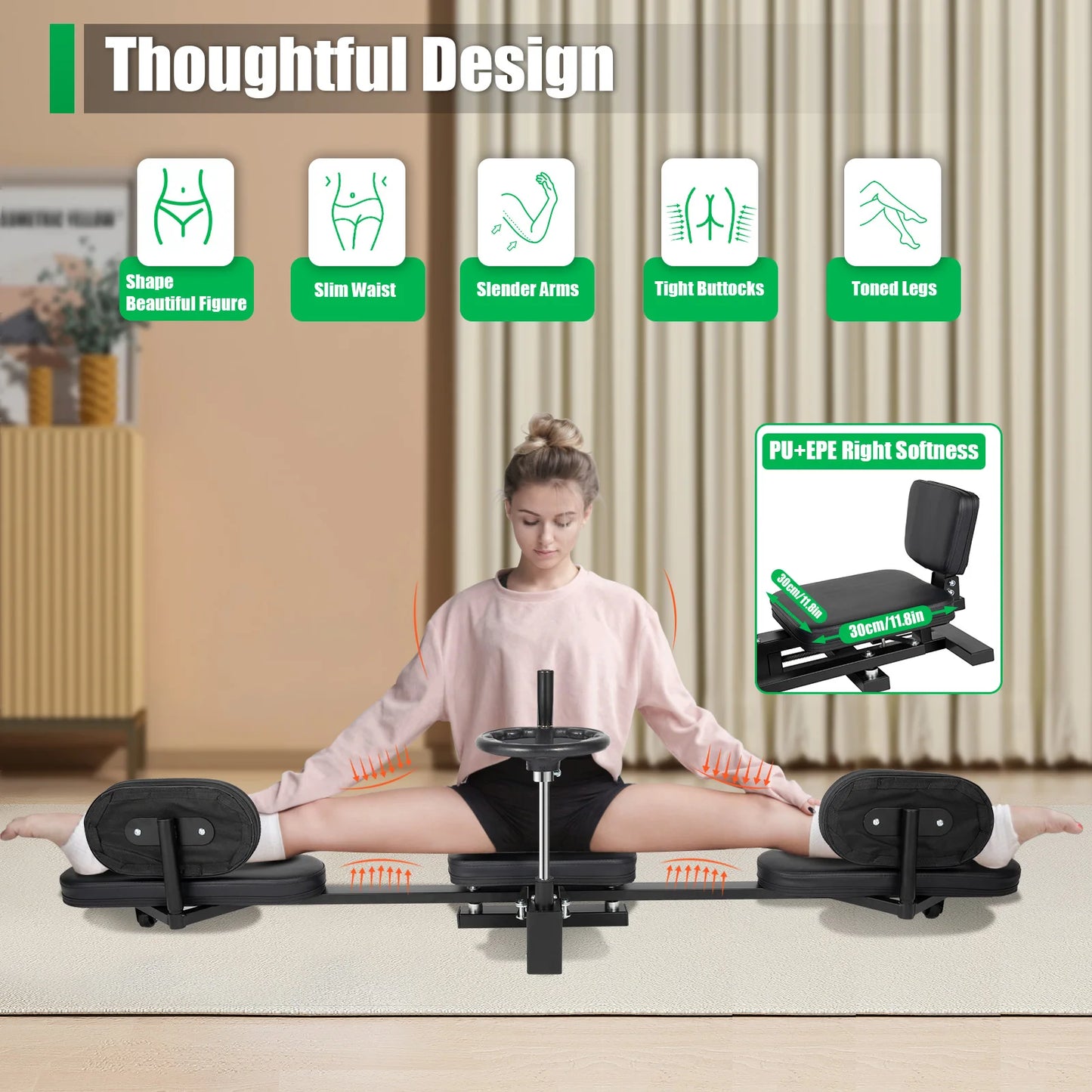Leg Stretcher Machine 180 Degree Split Trainer With Backrest