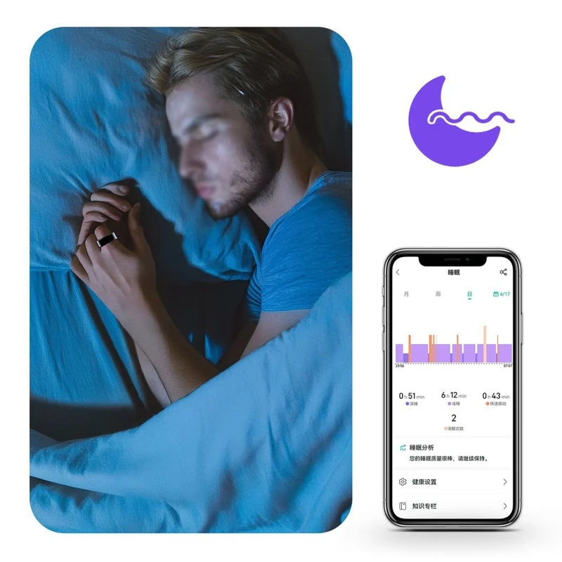 Smart Bluetooth Ring Heart Rate And Blood Pressure Monitor