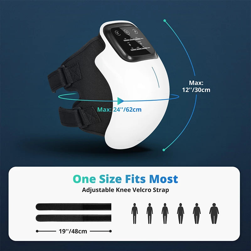 Medcursor Wireless Heating Knee Massager With Temperature Hot Compress