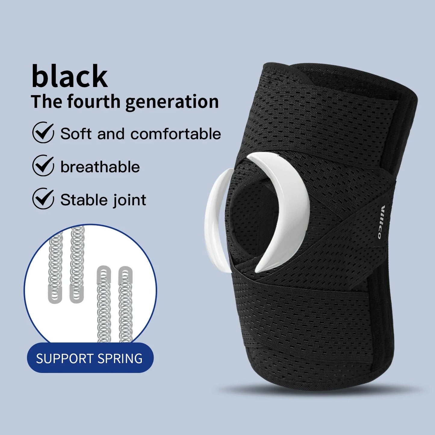 Elastic Pressurized Knee Pads Sports Knee Support Non Slip Protector