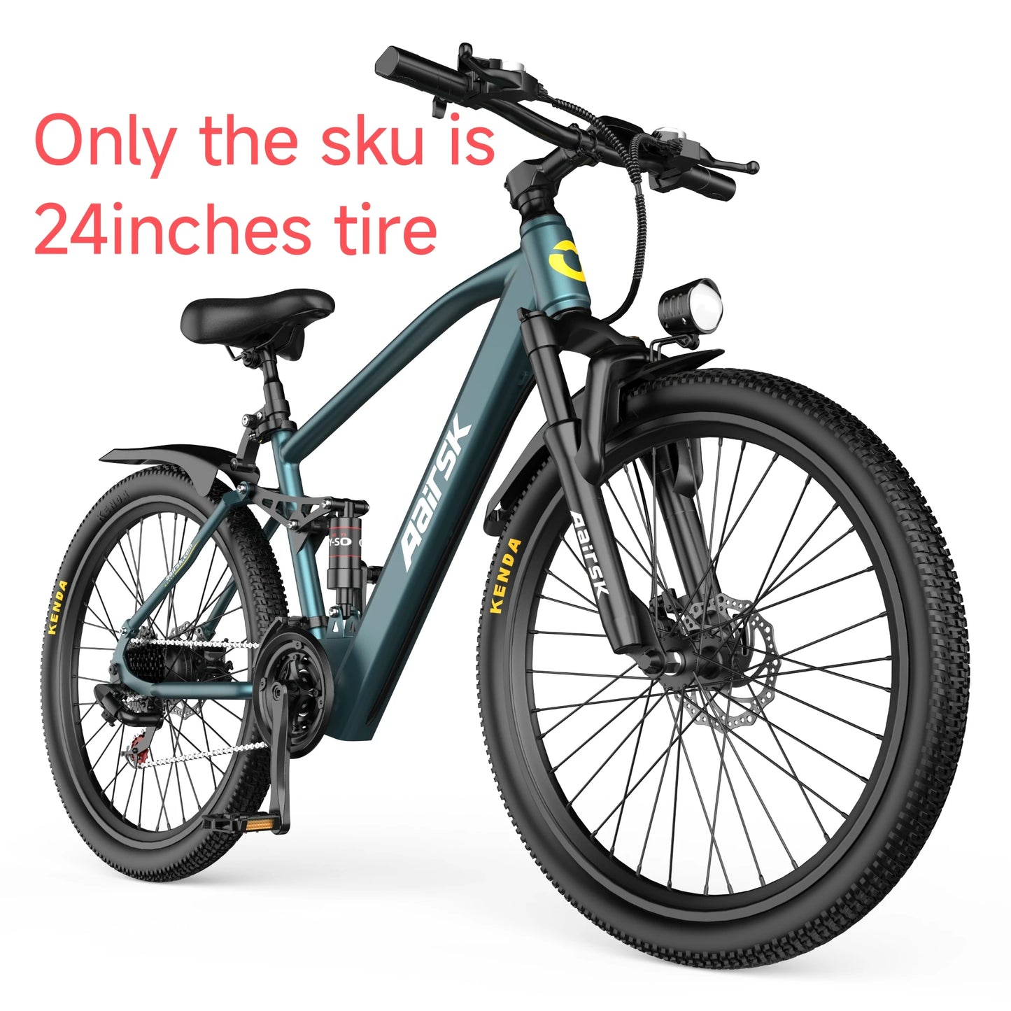 EOEOTWO Electric Fat Tire Mountain Ebike 1500W Peak 34MPH 390 Lb