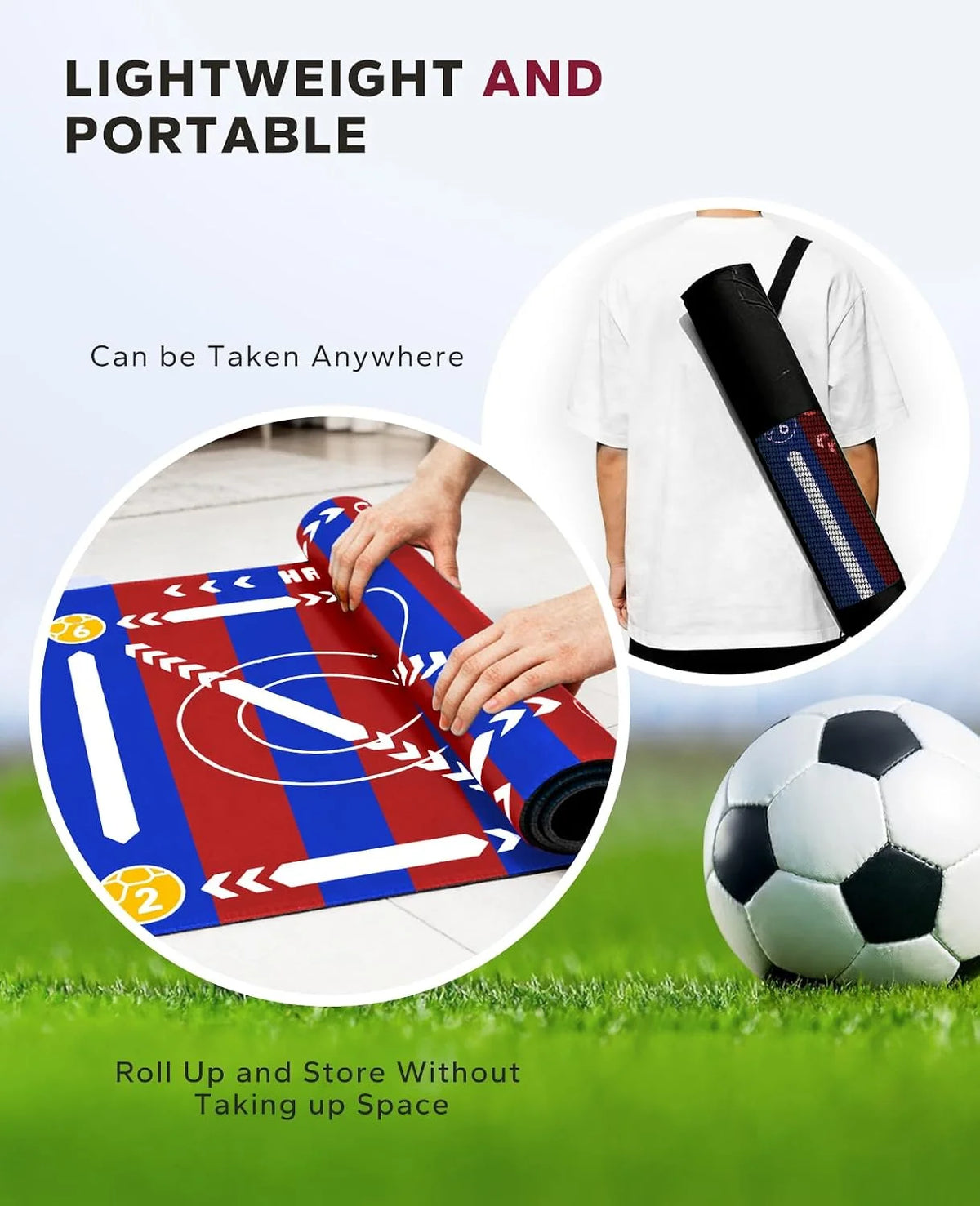 Soccer Footwork Training Mat for Ball Mastery and Agility Practice