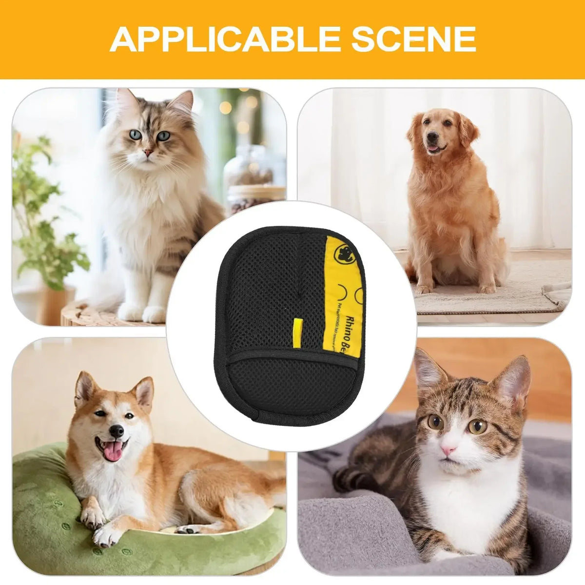 Pet Hair Remover Mitt for Dog and Cat Grooming Glove