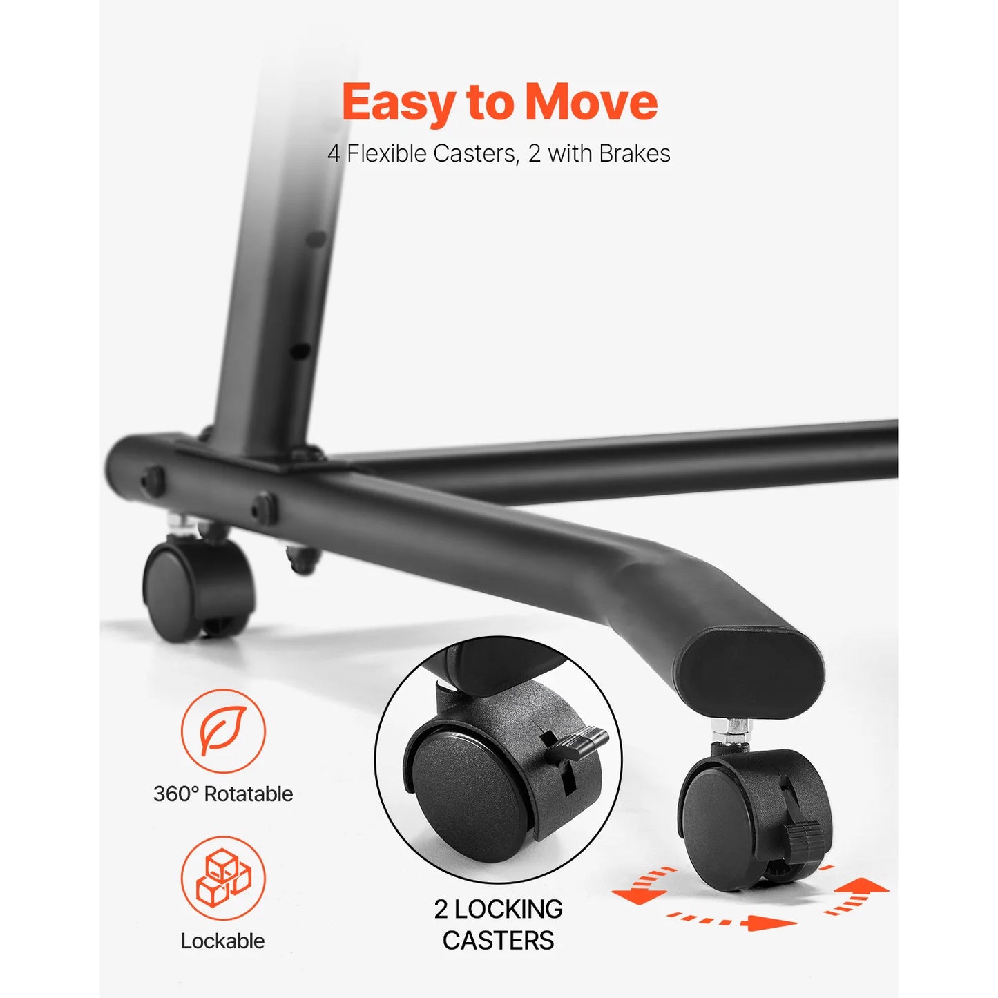 Cycling Desk For Home Office Foldable With Lockable Wheel