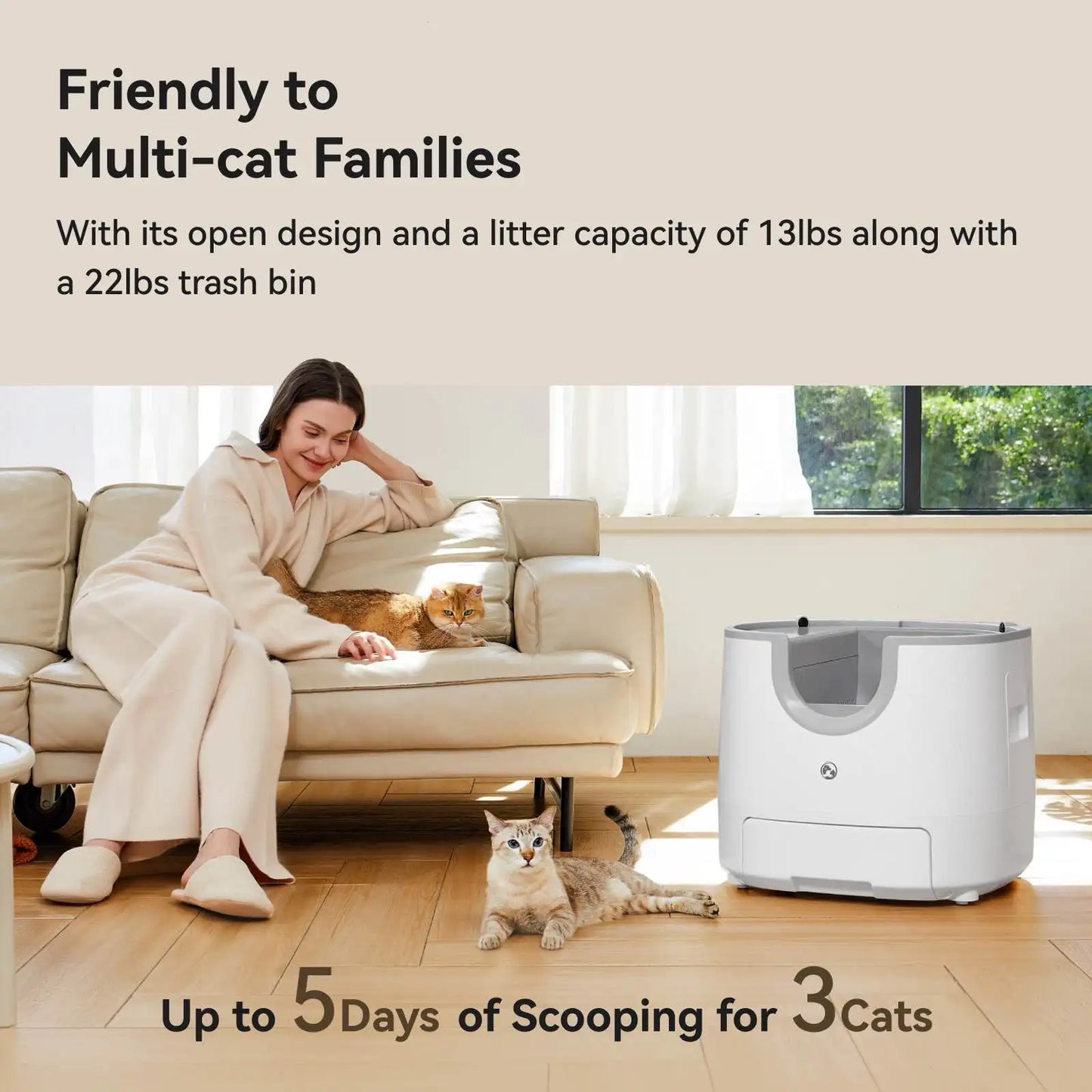 Furoomate Automatic Self Cleaning Cat Litter Box Smart