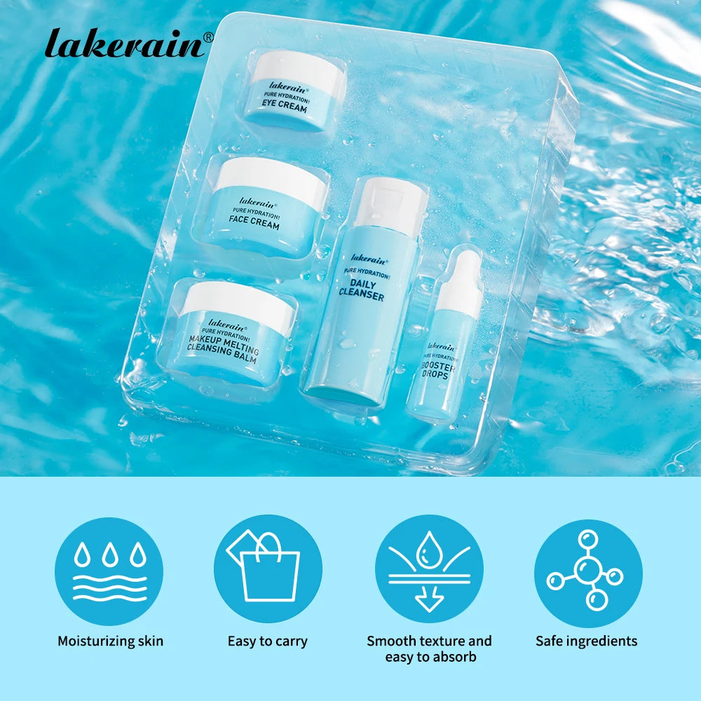 Ibcccndc 5-Piece Skincare Set Hydrate Brighten Firm Skin Kit