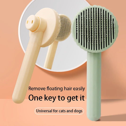 Self Cleaning Pet Grooming Slicker Brush for Cats and Dogs