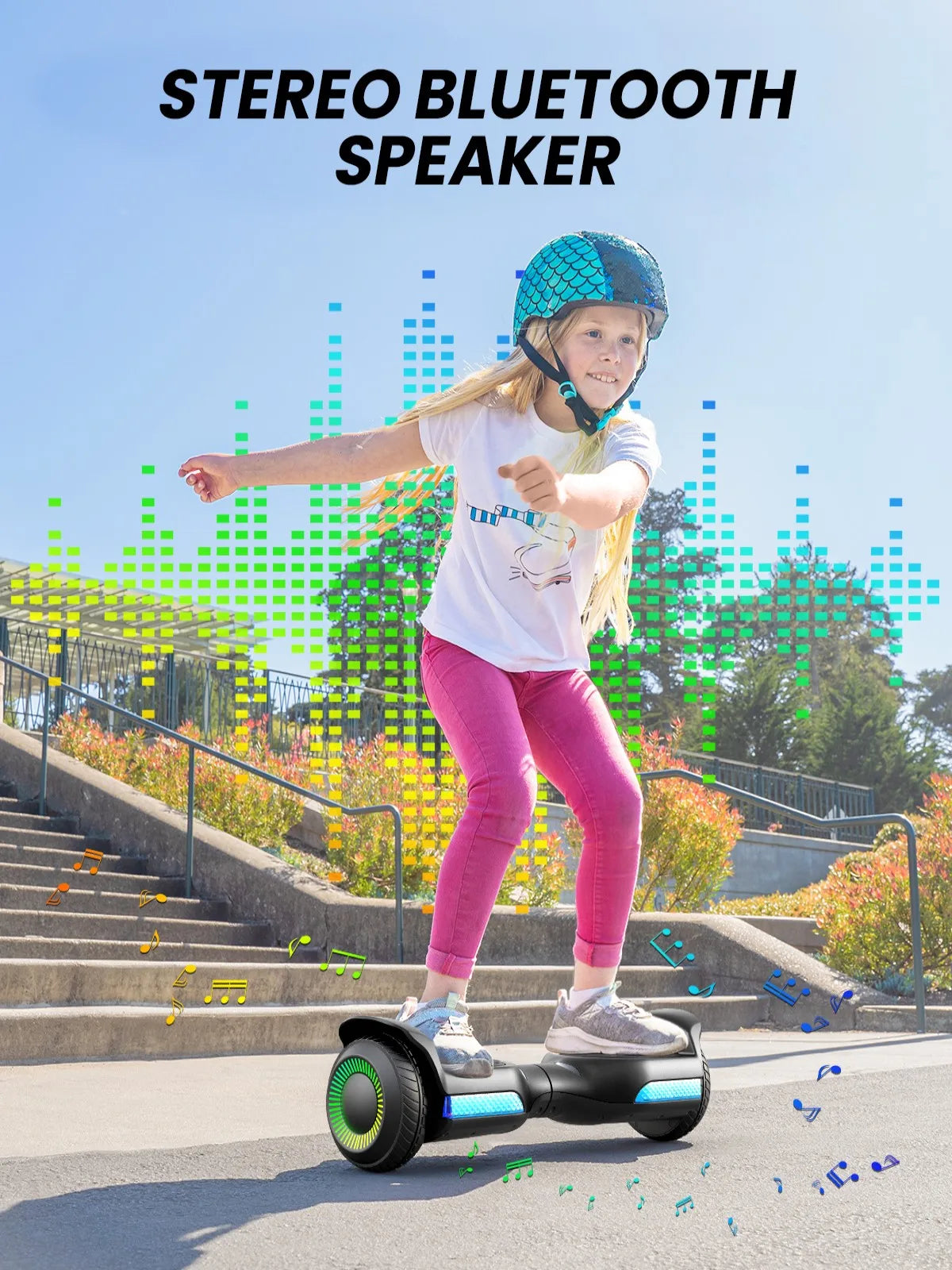 Gyroor Kids 6.5 Inch All Terrain Self Balancing Hoverboard with LED And Bluetooth