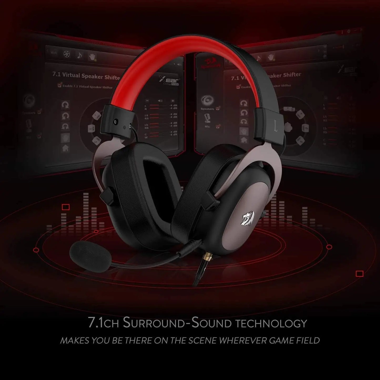 Redragon H510 Zeus Wired Gaming Headset With Seven One Surround Sound