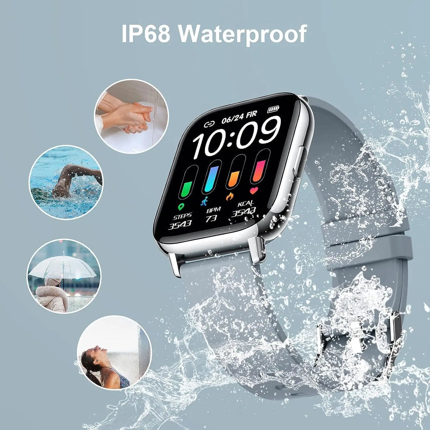 Nerunsa Smartwatch Fitness Tracker With Heart Rate Monitor Sleep Tracking