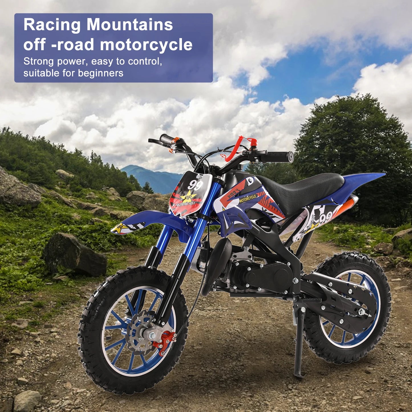 Pocket Dirt Bike Motocross With Front Rear Disc Brakes