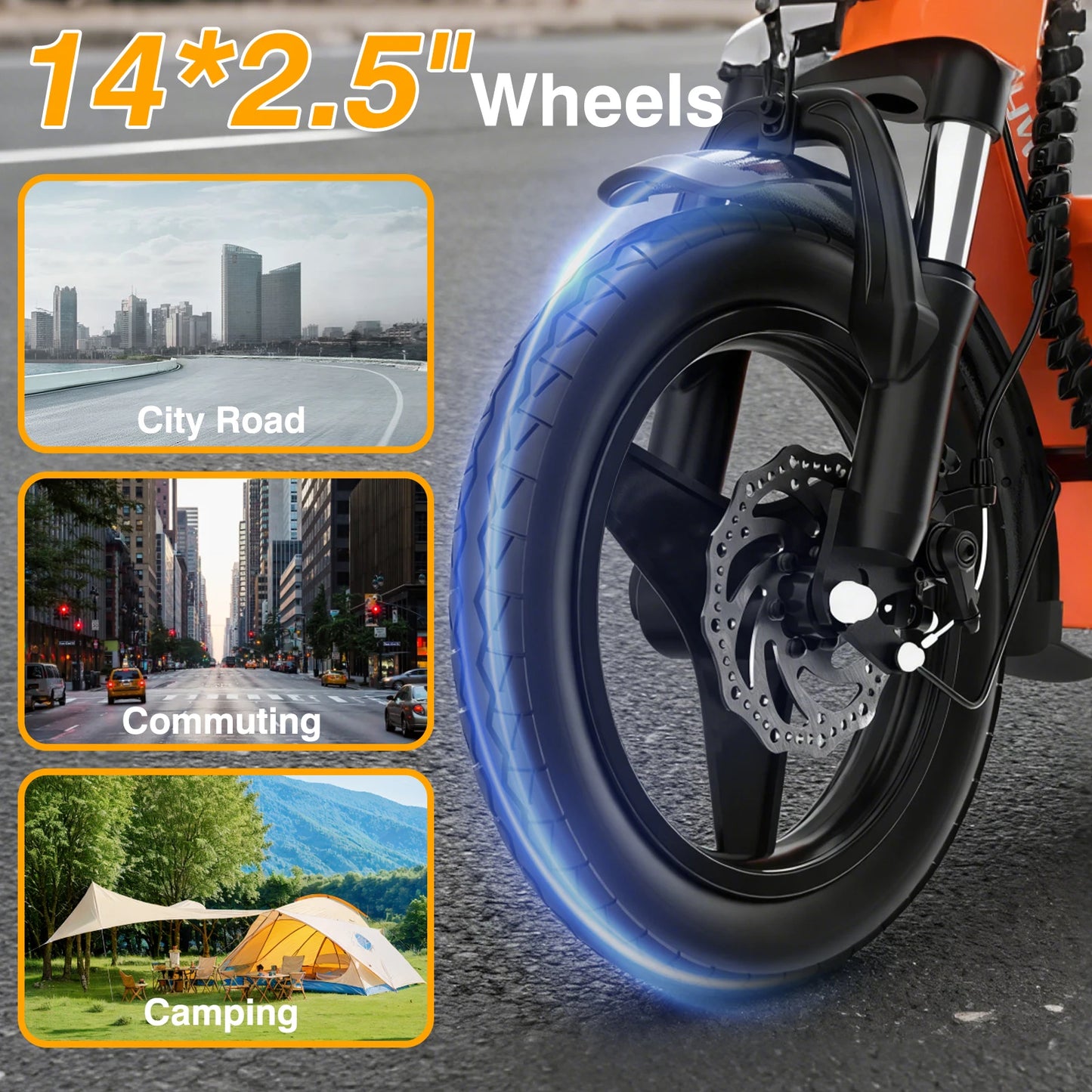 Bodywel T3 Electric Bike For Adults Foldable Fat Tire E Bike With Seat