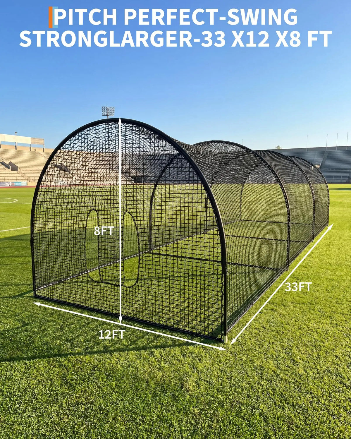 Baseball Batting Cage Net With Frame for Hitting and Pitching Practice