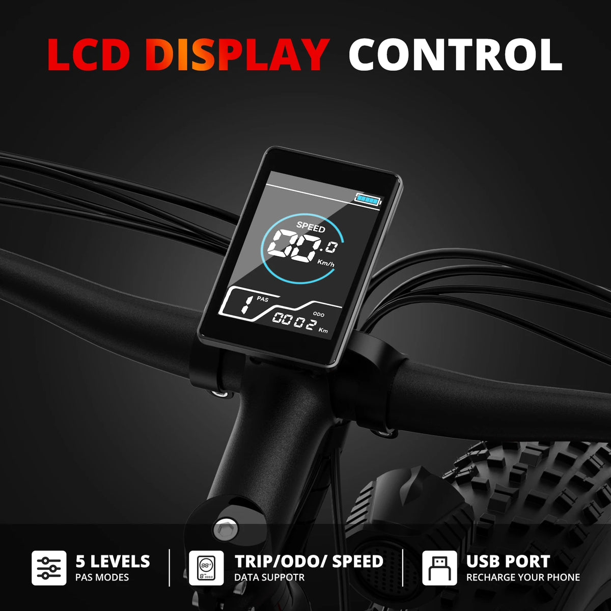 Amyet 1500W Electric Bike With Fat Tires And Dual Shock