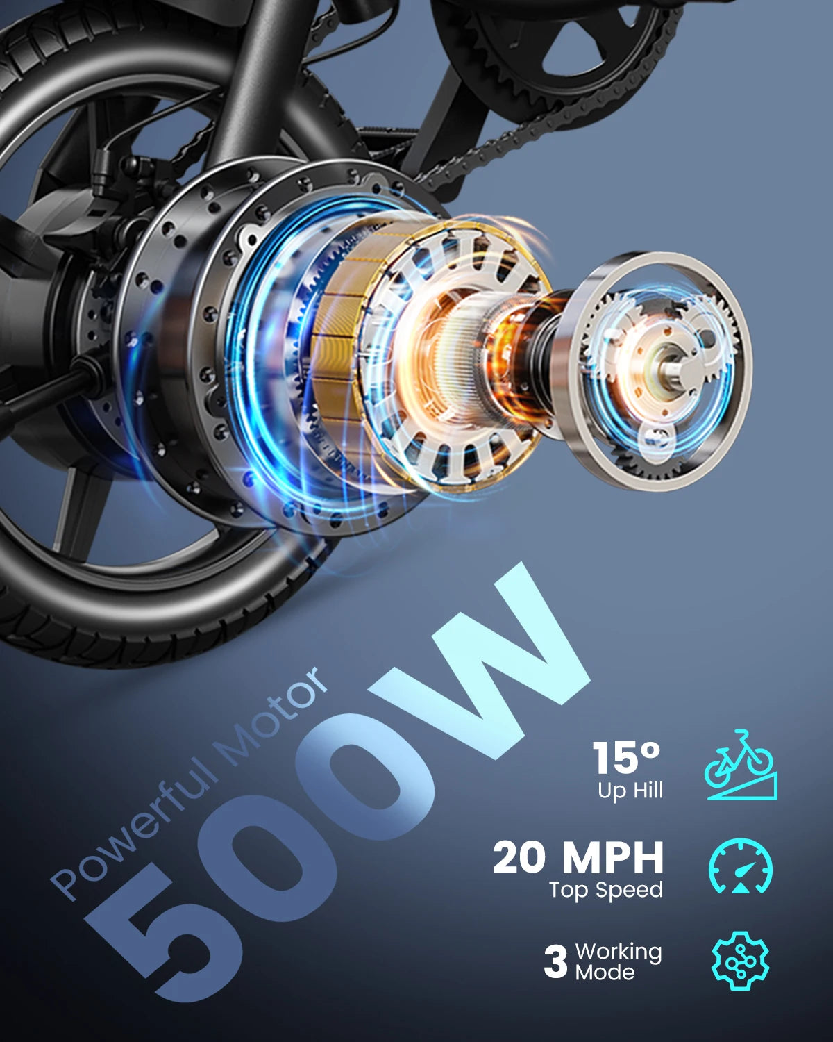 DYU D3F Electric Bicycle With 500W Motor And 36V 7.8Ah Battery