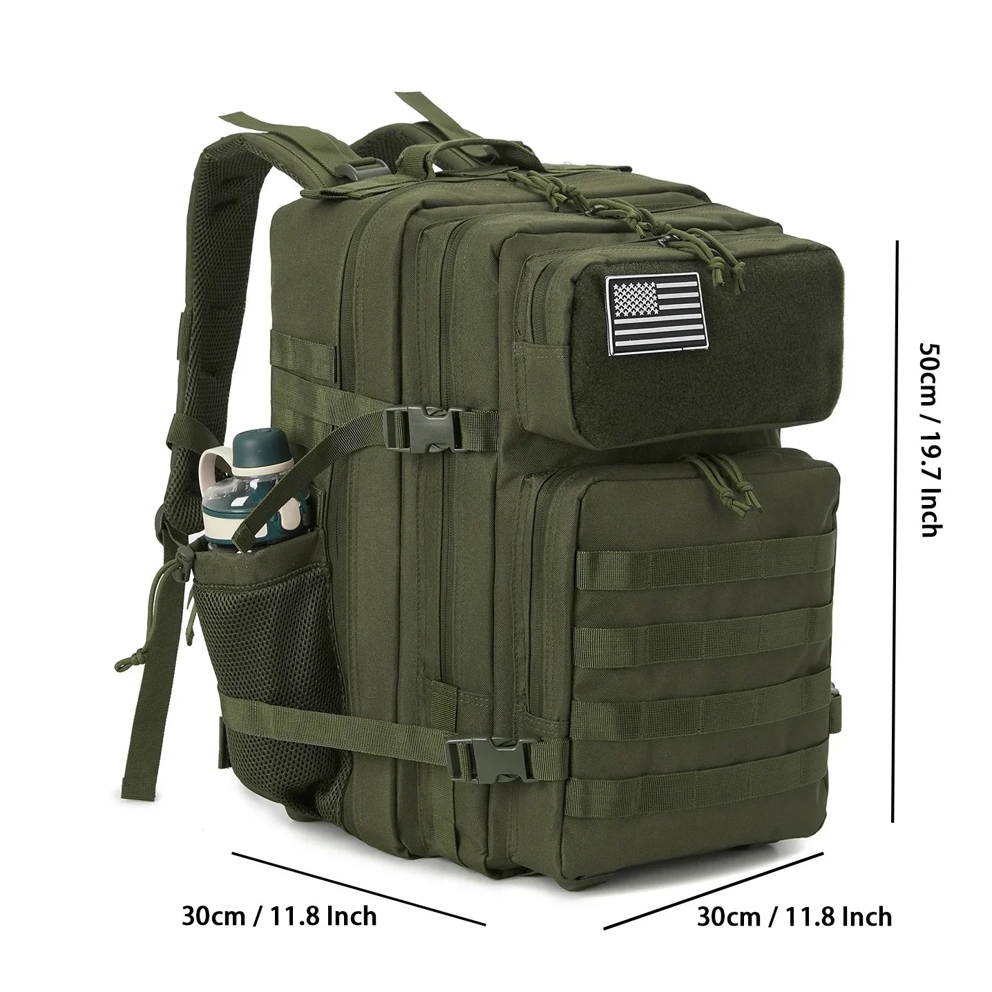ReFire Gear Tactical Backpack With Bottle Holder For Outdoor Travel