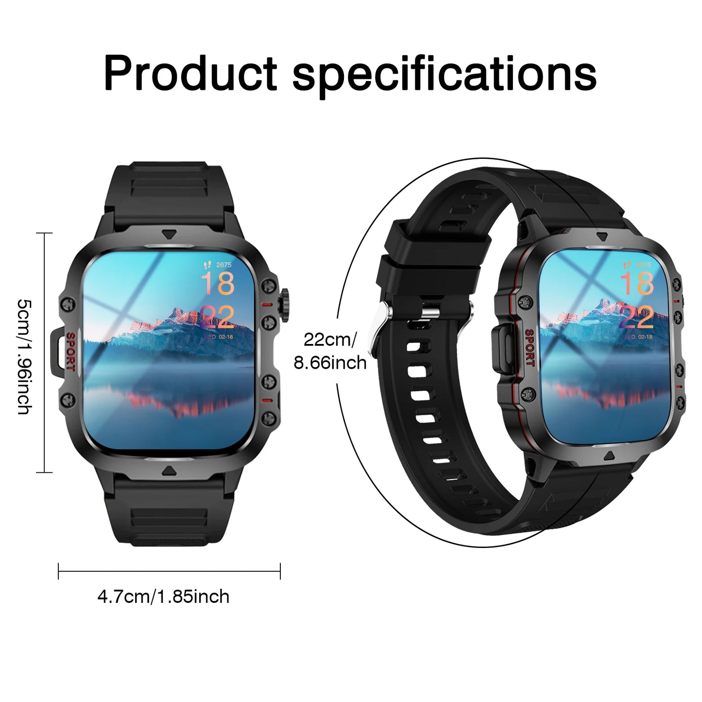 Odelettevcy Smart Watch With Bluetooth Calling And Message Alerts