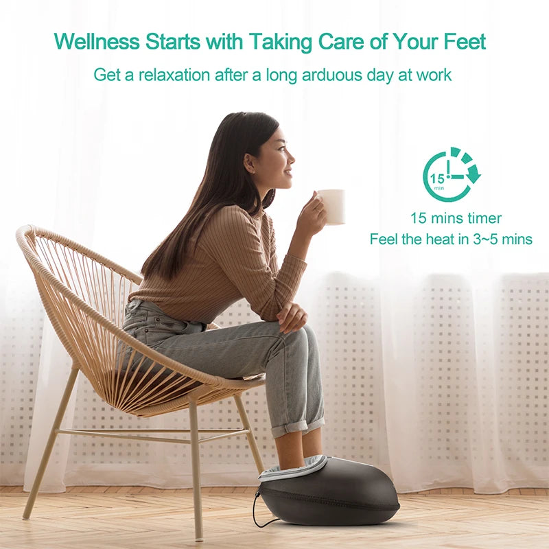 Medcursor Foot Massager With Heating Therapy Shiatsu Kneading Electric