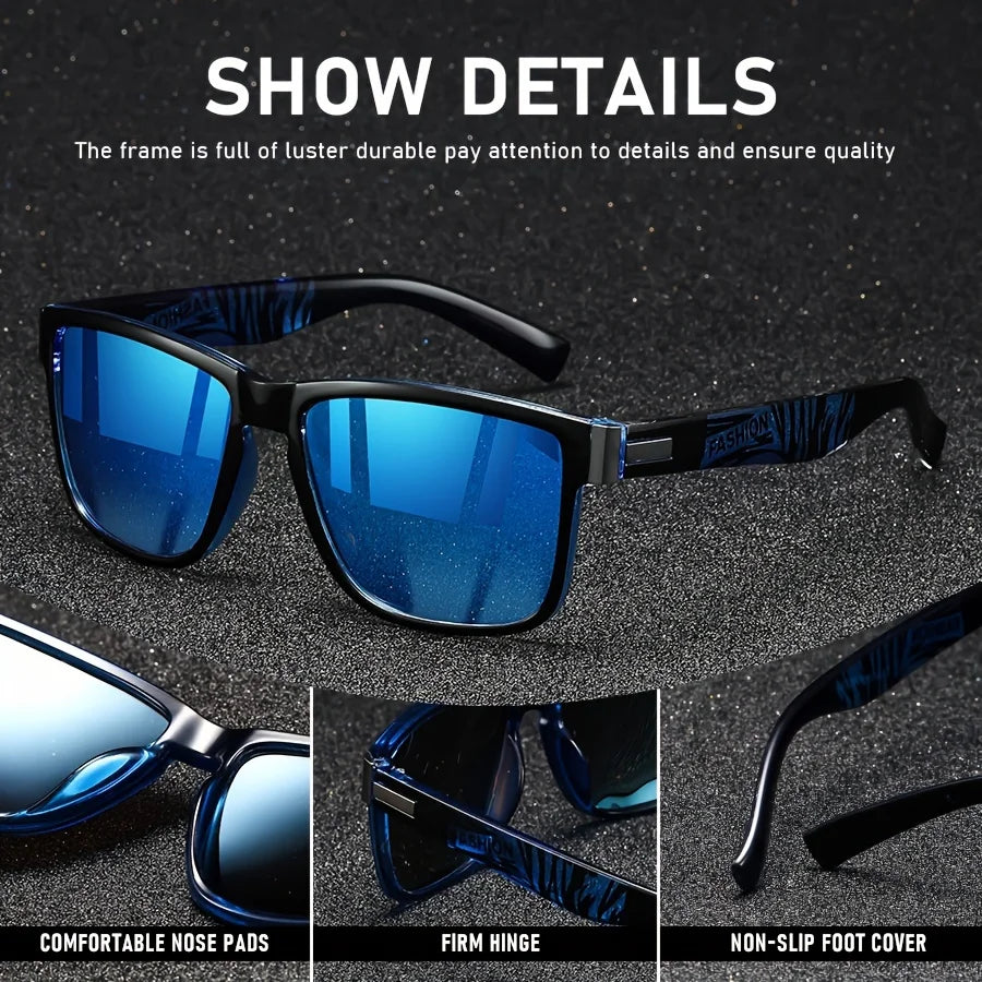 Vintage Square Polarized Sunglasses UV400 For Men And Women