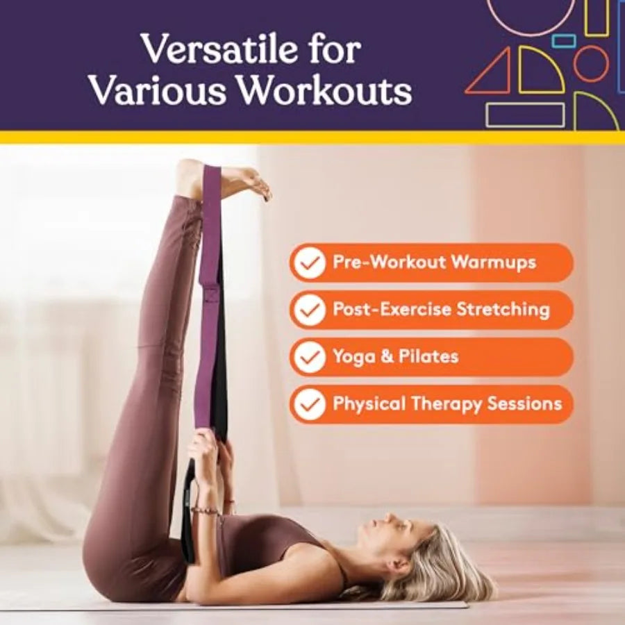 Yoga Strap for Stretching Flexibility Fitness and Physical Therapy