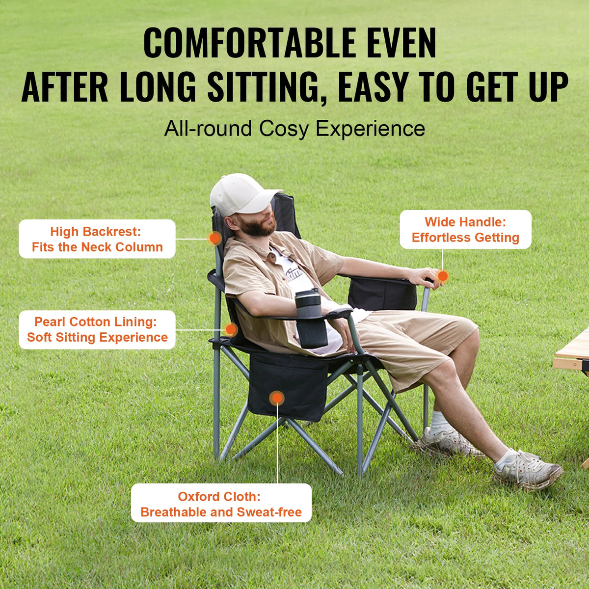 SucceBuy Ultralight Folding Camping Chair Outdoor Travel Seat
