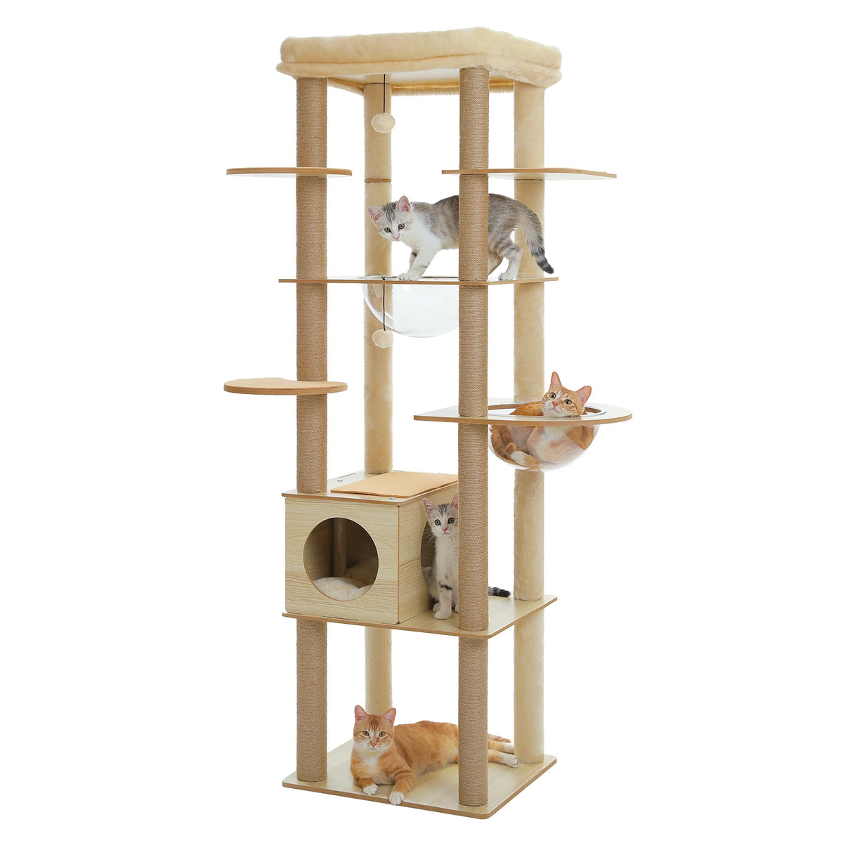 PAWZ Ro Multi Level Cat Tree Condo Hammock Scratching Posts