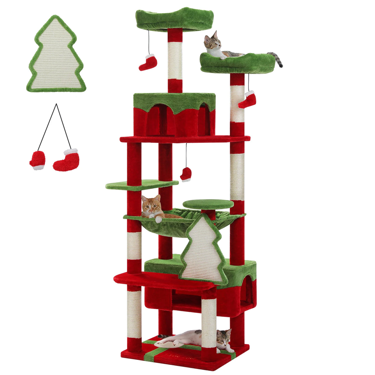 PAWZ Road Cat Tree With Scratching Posts Hammock And Condos