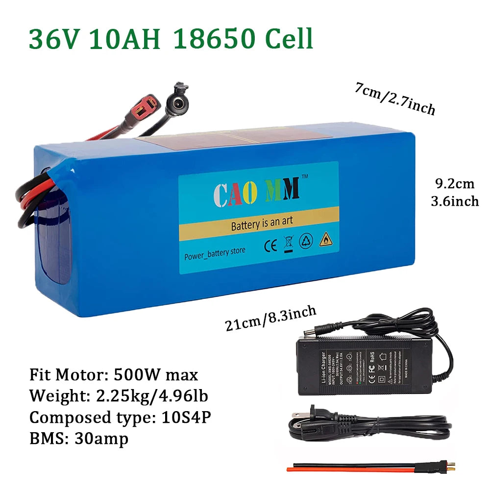 CAO MM 36V Ebike Battery 10Ah To 20Ah ElectricBikes