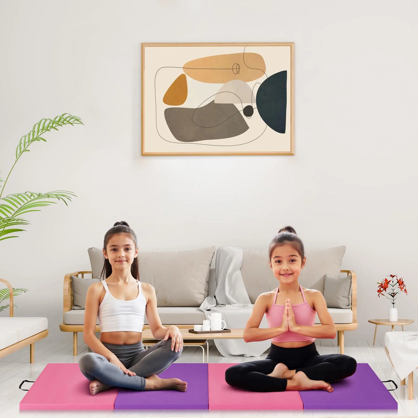 HiMISS Gymnastics Mat 4-5 Fold Cushions Home Yoga Pilates