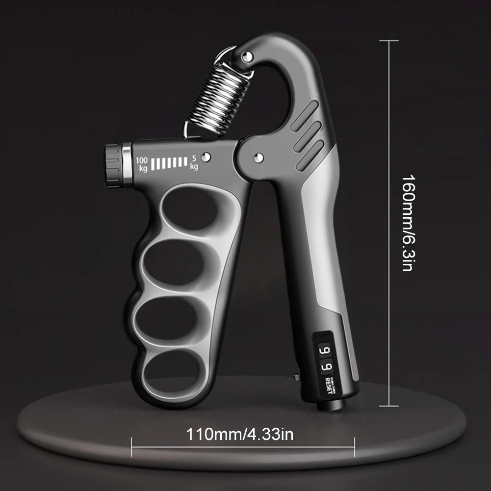 Hand Grip Strengthener 5-100Kg Adjustable Resistance With Counter